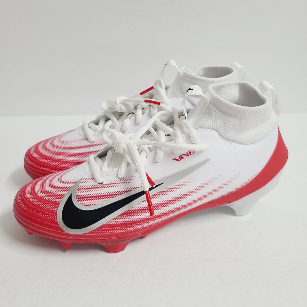NEW Nike Air Zoom Vapor Pro 1 Football Cleats FB3298-102 Size 8 White Red